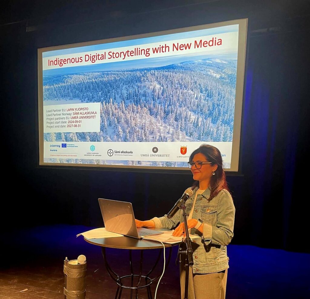 Amna Qureshi, project manager at University of Lapland, Indigenous Digital Storytelling with New Media