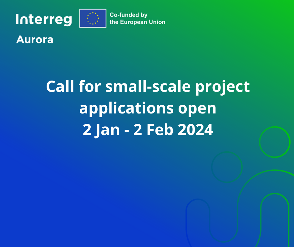 Interreg Aurora call for small-scale projects, 2 January - 2 February 2024