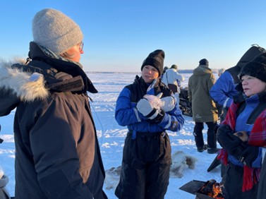 Anna Berhan and Ida Nutti from the County Administrative Board of Norrbotten presented the CLAP project to the Crown Princess Victoria and County Governor Lotta Finstorp