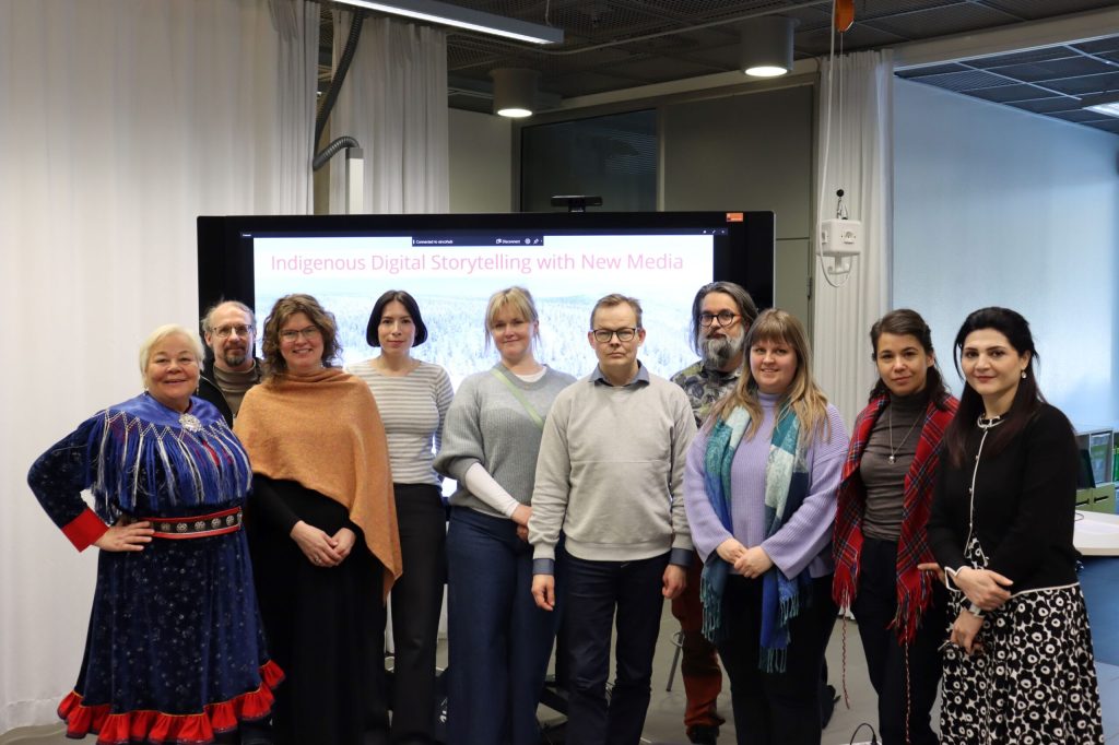Indigenous Digital Storytelling with New Media. All project partners gathered, marking the start of a dynamic and collaborative journey. Photo credit: Petra Nurmela
