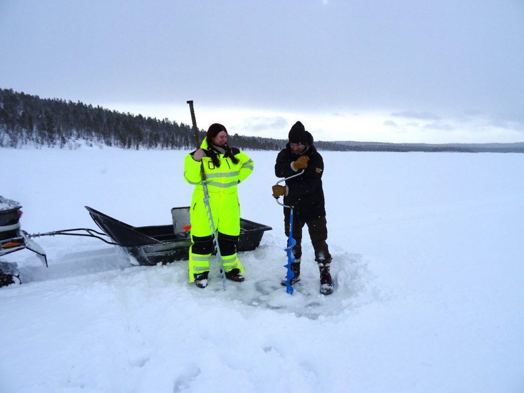 (Yara Nieuwenhuis, County Governor of Troms and Finnmark) with Runar Kjær (NIBIO): Taken by Guttorm Christensen (Akvaplan-niva)