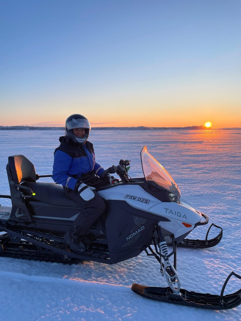 Crown Princess Victoria tested the electric snowmobile currently being evaluated within the CLAP project
