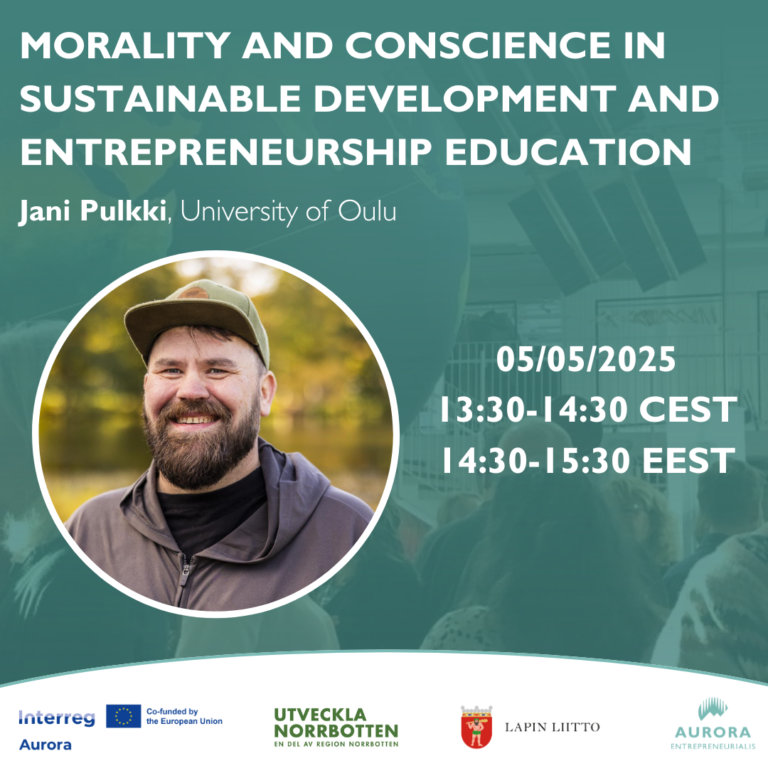 Morality and conscience in sustainable development and entrepreneurship education